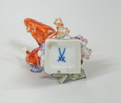 ペーター　シュトラング（PETER　STRANG）「きつねとぶどう（イソップ物語）」マイセン磁器（MEISSEN）　作品裏側画像（窯印）