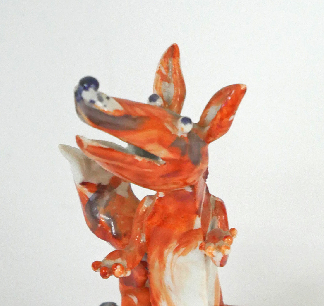 ペーター　シュトラング（PETER　STRANG）「きつねとぶどう（イソップ物語）」マイセン磁器（MEISSEN）　拡大画像1