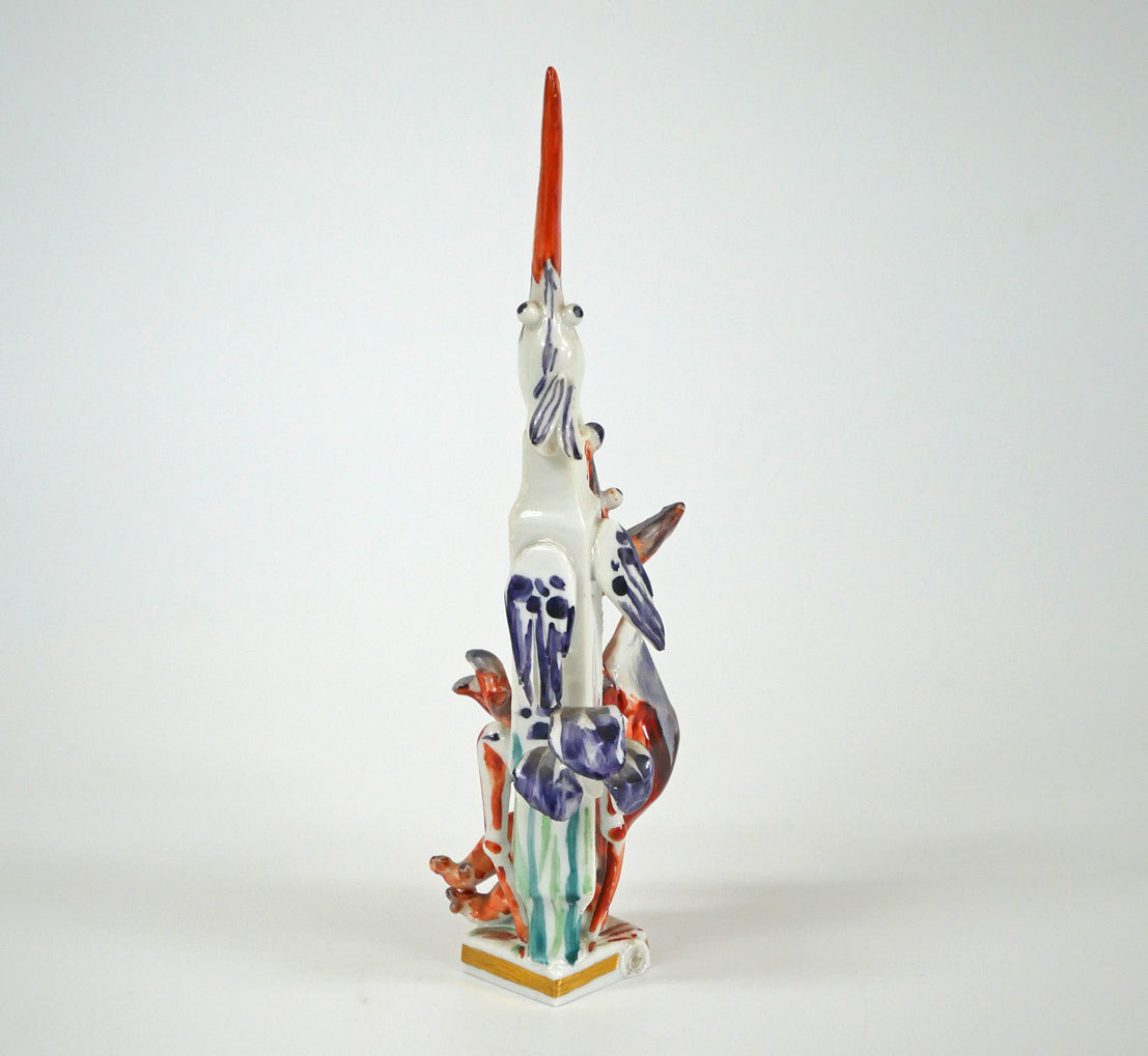 ペーター　シュトラング（PETER　STRANG）「キツネとコウノトリ（イソップ物語）」マイセン磁器（MEISSEN）　全体画像1