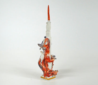 ペーター　シュトラング（PETER　STRANG）「キツネとコウノトリ（イソップ物語）」マイセン磁器（MEISSEN）　全体画像3