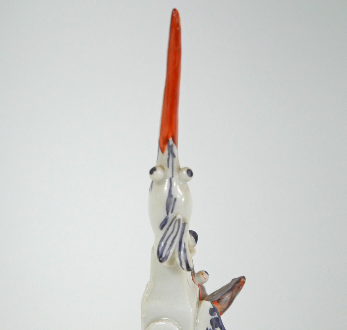 ペーター　シュトラング（PETER　STRANG）「キツネとコウノトリ（イソップ物語）」マイセン磁器（MEISSEN）　拡大画像1
