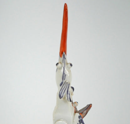 ペーター　シュトラング（PETER　STRANG）「キツネとコウノトリ（イソップ物語）」マイセン磁器（MEISSEN）　拡大画像1
