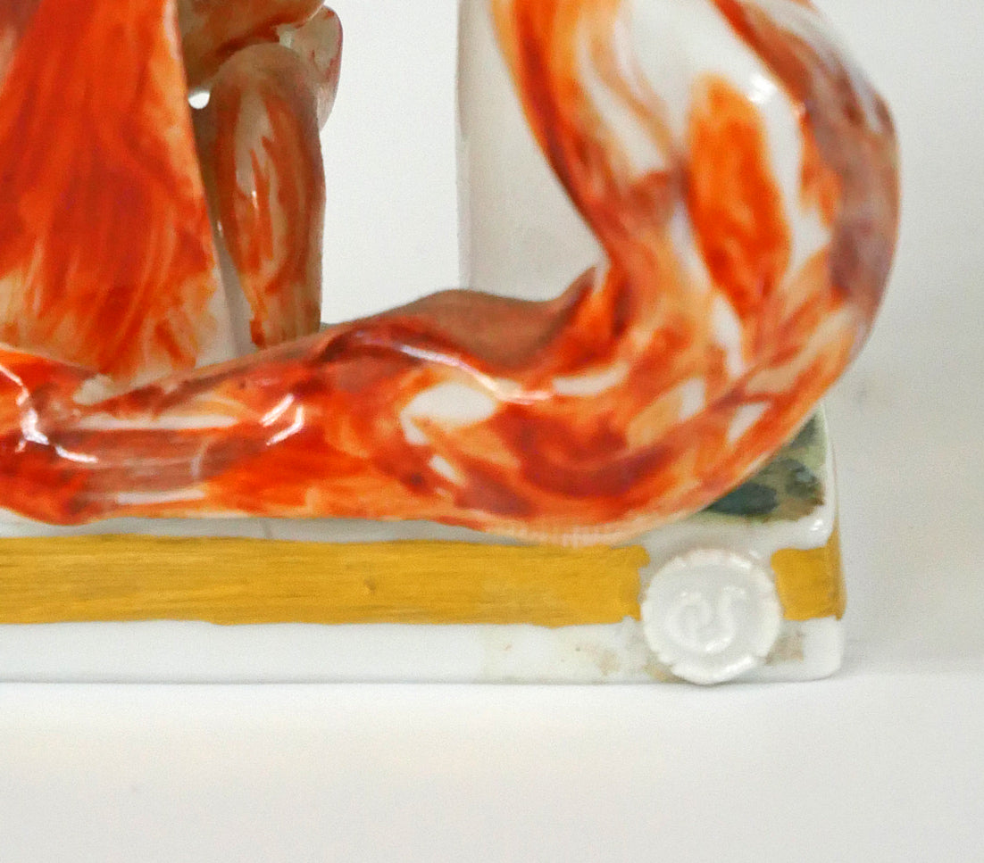 ペーター　シュトラング（PETER　STRANG）「キツネとカラス（イソップ物語）」マイセン磁器（MEISSEN）　拡大画像3