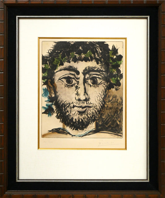 パブロ　ピカソ（Pablo　PICASSO）「牧神の顔（Tete　de　Faune）」アクアチント（銅版画）