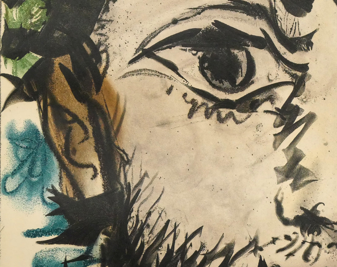 パブロ　ピカソ（Pablo　PICASSO）「牧神の顔（Tete　de　Faune）」アクアチント（銅版画）　拡大画像3