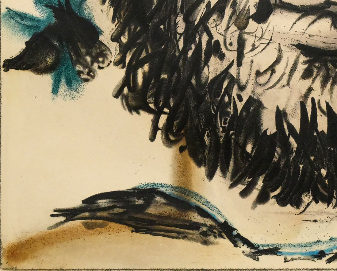 パブロ　ピカソ（Pablo　PICASSO）「牧神の顔（Tete　de　Faune）」アクアチント（銅版画）　拡大画像5