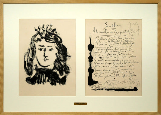 パブロ　ピカソ（PICASSO）「『ゴンゴラ20の詩』より（2点1組額装）」銅版画