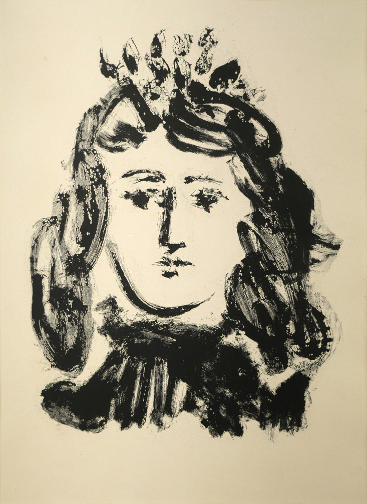 パブロ　ピカソ（PICASSO）「『ゴンゴラ20の詩』より（2点1組額装）」銅版画　拡大画像1