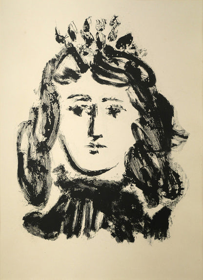 パブロ　ピカソ（PICASSO）「『ゴンゴラ20の詩』より（2点1組額装）」銅版画　拡大画像1