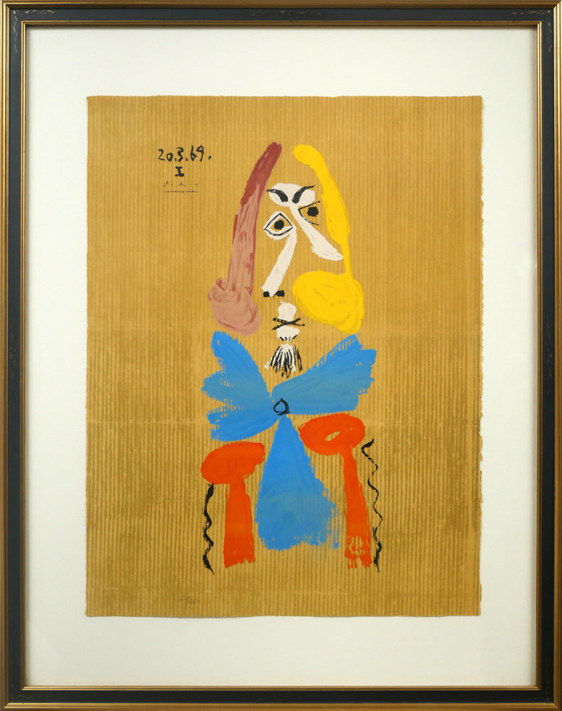 パブロ　ピカソ（PICASSO）「想像の中の肖像（69.3.20.Ⅰ）」リトグラフ
