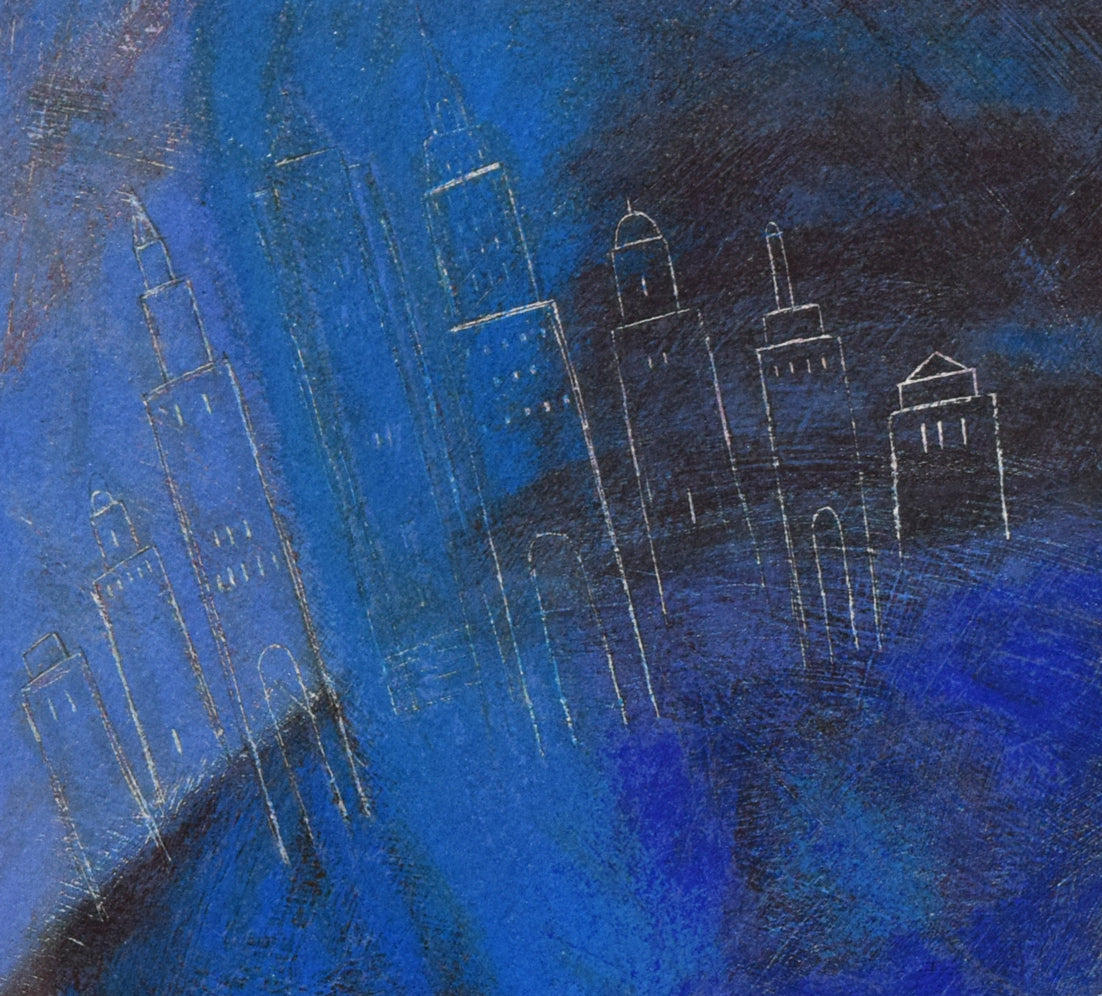 ポーラ・マッカードル（Paula　MCARDLE）「Romantic　Evening」シルクスクリーン版画　拡大画像1
