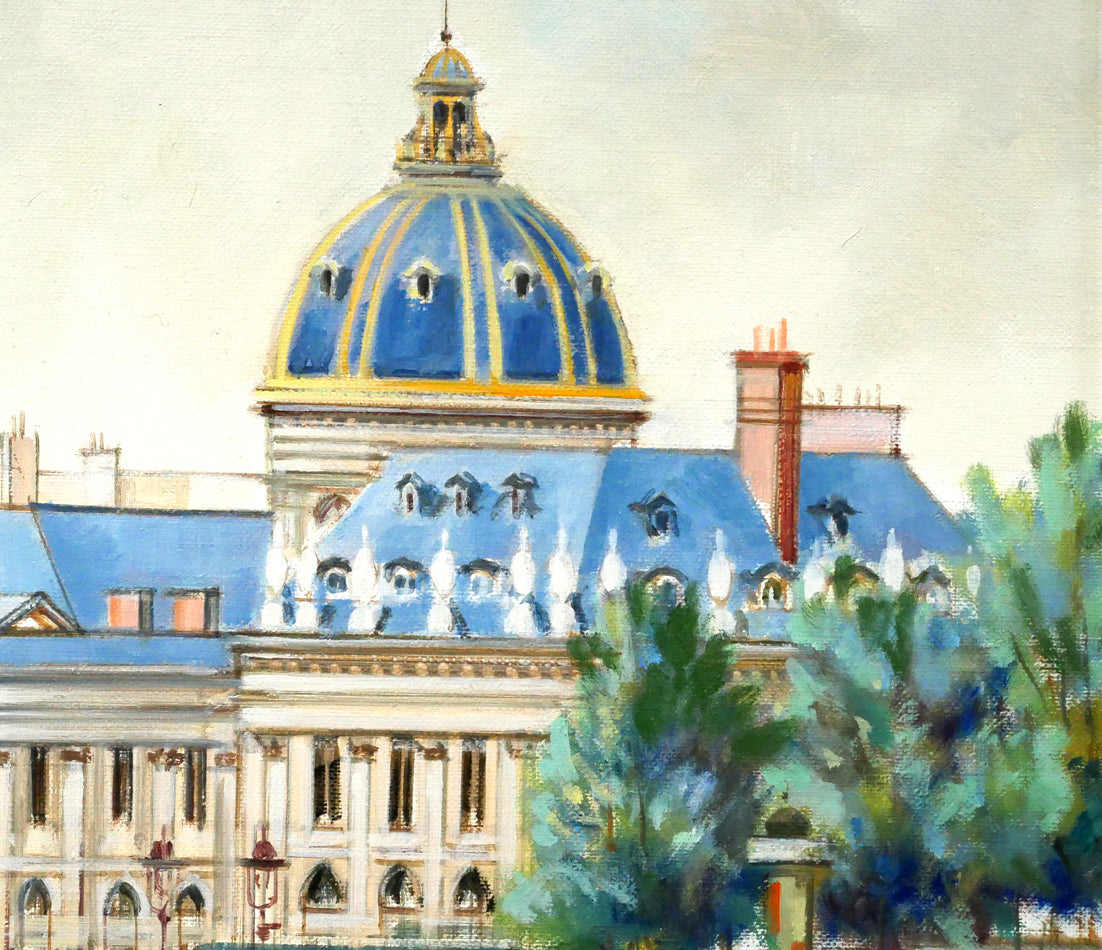 ロルフ　ラフルスキー（RAFFLEWSKI）「フランス学士院（パリ）」油絵・F4号　拡大画像2