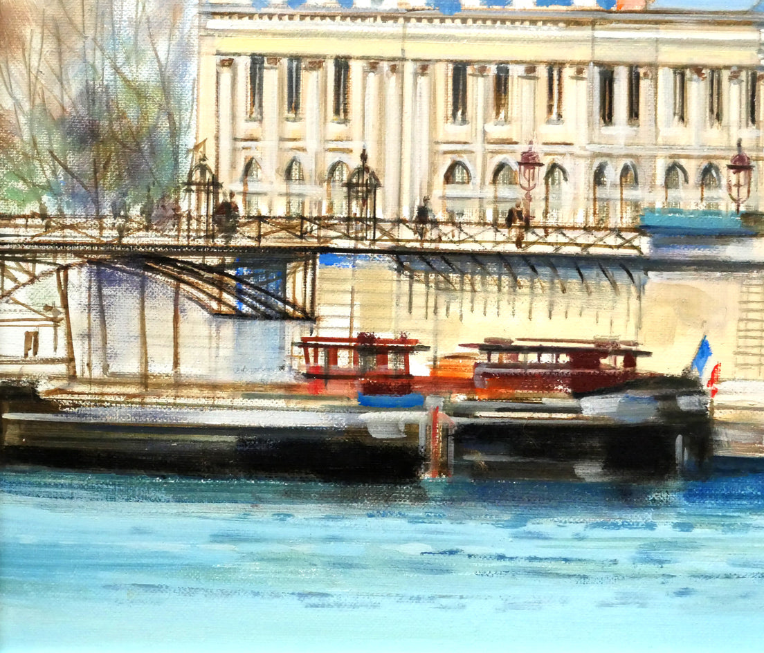 ロルフ　ラフルスキー（RAFFLEWSKI）「フランス学士院（パリ）」油絵・F4号　拡大画像3