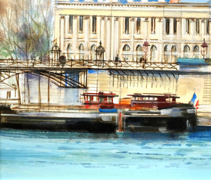 ロルフ　ラフルスキー（RAFFLEWSKI）「フランス学士院（パリ）」油絵・F4号　拡大画像3