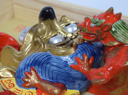 神宮舞楽「蘭陵王」陶製舞楽面額装品　拡大画像3