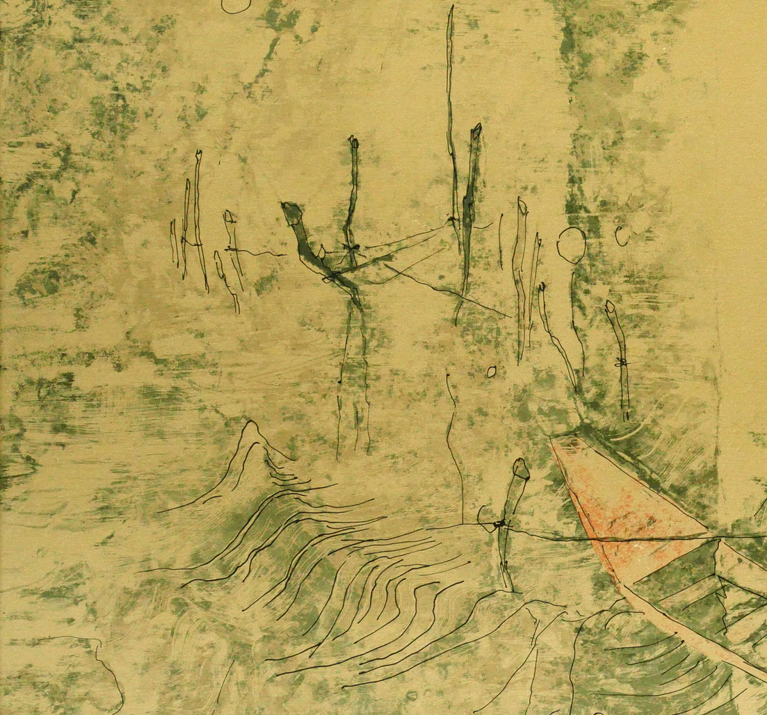 ルバダン（LEBADAMG）「ドックの船（Boat　at　Docks）」リトグラフ　拡大画像3