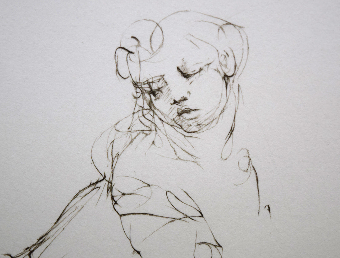 レオノール・フィニ（Leonor　FINI）「カップル『モネルの書（挿画本）より』」エッチング（銅版画）　拡大画像1