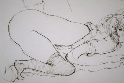 レオノール・フィニ（Leonor　FINI）「カップル『モネルの書（挿画本）より』」エッチング（銅版画）　拡大画像2
