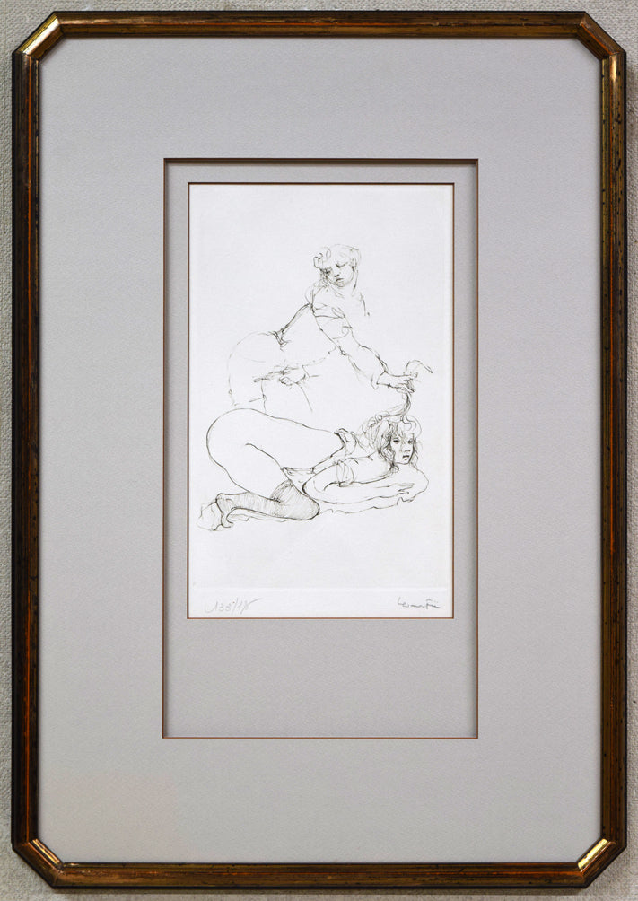レオノール・フィニ（Leonor　FINI）「カップル『モネルの書（挿画本）より』」エッチング（銅版画）