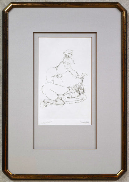 レオノール・フィニ（Leonor　FINI）「カップル『モネルの書（挿画本）より』」エッチング（銅版画）