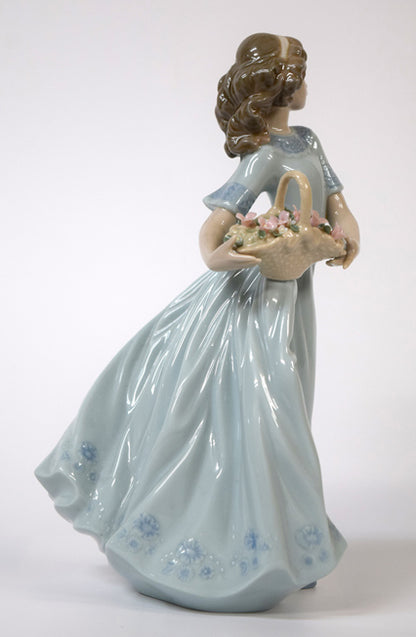 リヤドロ「春のお庭に帰って」磁器フィギュア　作品全体画像2