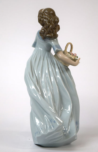 リヤドロ「春のお庭に帰って」磁器フィギュア　作品全体画像4