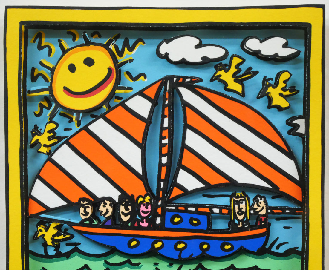 ジェームス・リジィ（JAMES　RIZZI）「SMOOTH　SAILING」3Dシルクスクリーン版画　拡大画像1