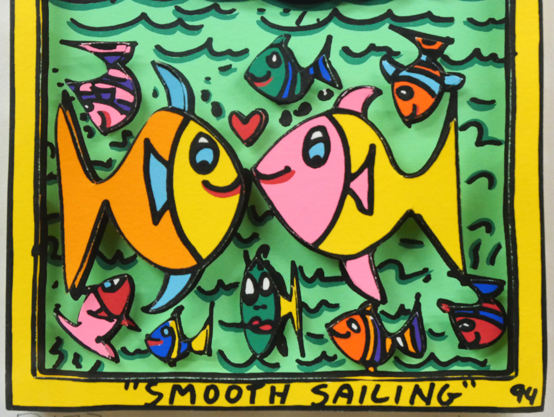 ジェームス・リジィ（JAMES　RIZZI）「SMOOTH　SAILING」3Dシルクスクリーン版画　拡大画像2