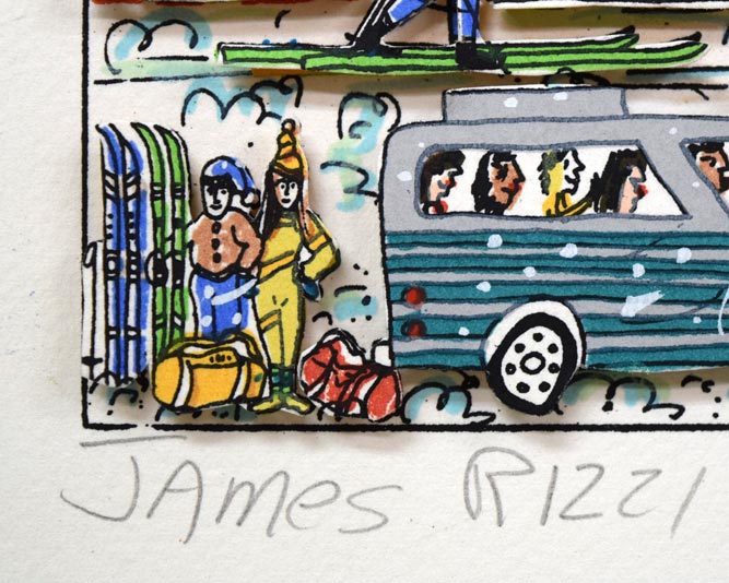 ジェームス・リジィ（JAMES　RIZZI）「IT′s　THE　ALTITUDE」3Dリトグラフ　本人直筆鉛筆サイン拡大画像