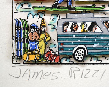 ジェームス・リジィ（JAMES　RIZZI）「IT′s　THE　ALTITUDE」3Dリトグラフ　本人直筆鉛筆サイン拡大画像