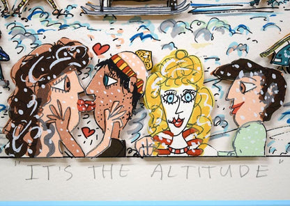 ジェームス・リジィ（JAMES　RIZZI）「IT′s　THE　ALTITUDE」3Dリトグラフ　タイトル拡大画像