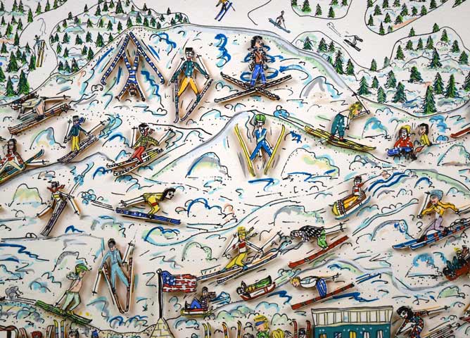 ジェームス・リジィ（JAMES　RIZZI）「IT′s　THE　ALTITUDE」3Dリトグラフ　拡大画像4