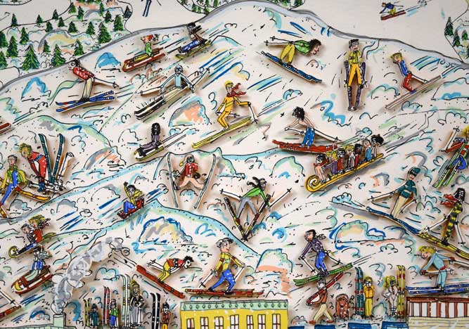 ジェームス・リジィ（JAMES　RIZZI）「IT′s　THE　ALTITUDE」3Dリトグラフ　拡大画像6