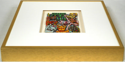 ジェームス　リジィ（JAMES　RIZZI）「CRAZY　CATS」3Dリトグラフ　額装画像2