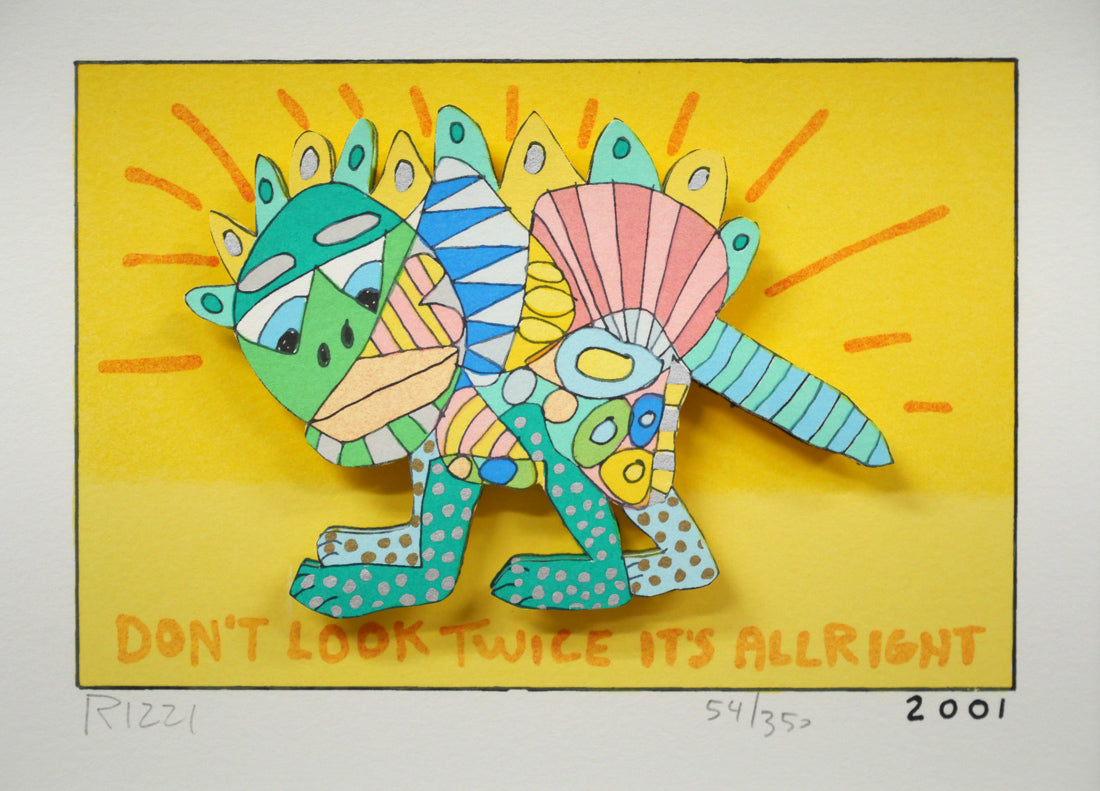 リジィ（RIZZI）「DON'T　LOOK　TWICE　IT'S　ALL　RIGHT」3D版画　作品全体画像