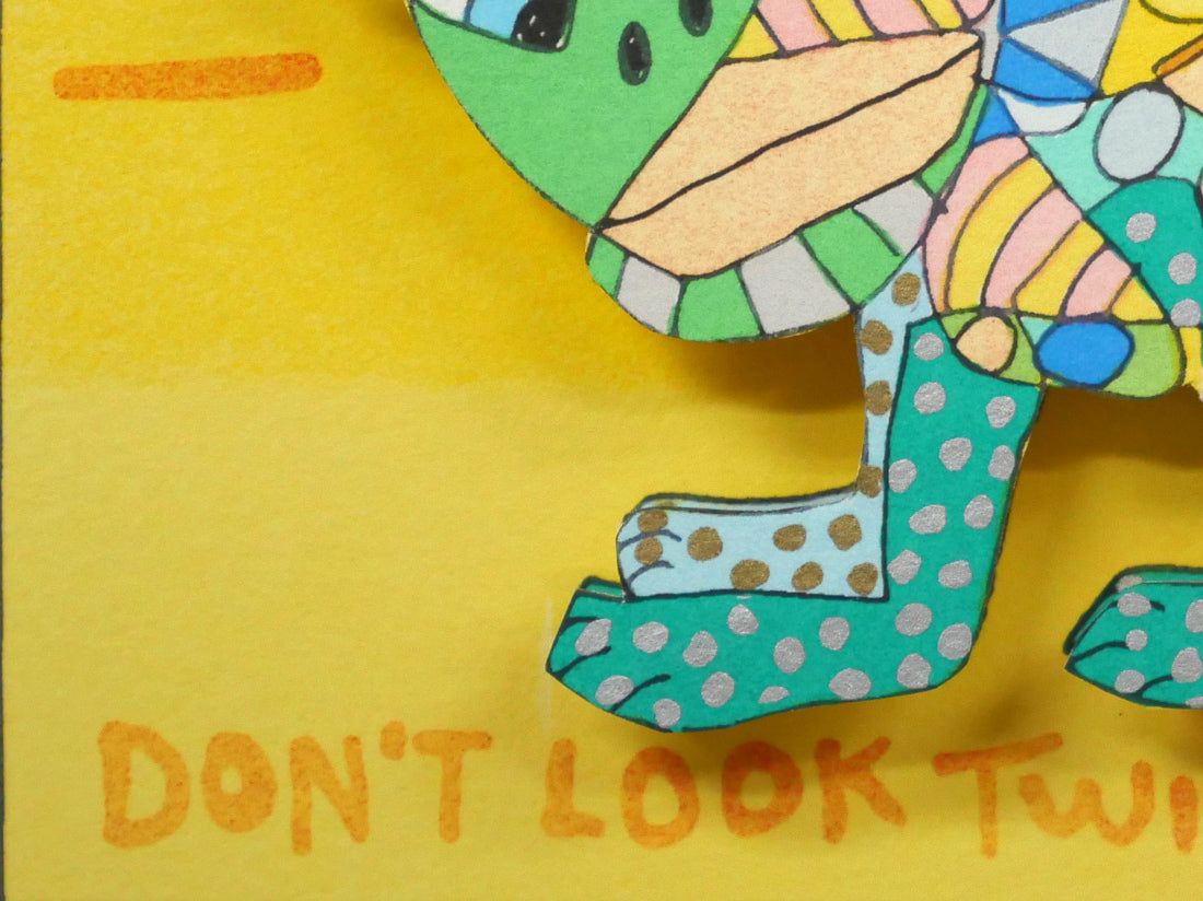 リジィ（RIZZI）「DON'T　LOOK　TWICE　IT'S　ALL　RIGHT」3D版画　拡大画像4