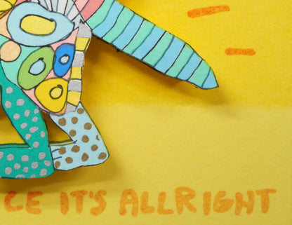 リジィ（RIZZI）「DON'T　LOOK　TWICE　IT'S　ALL　RIGHT」3D版画　拡大画像5