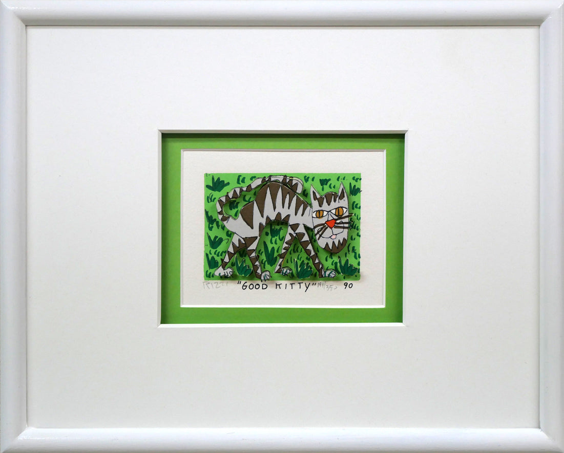 ジェームス・リジィ（JAMES　RIZZI）「GOOD　KITTY」3Dシルクスクリーン版画