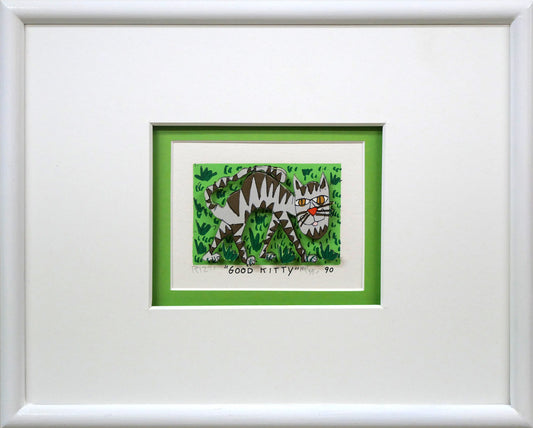 ジェームス・リジィ（JAMES　RIZZI）「GOOD　KITTY」3Dシルクスクリーン版画