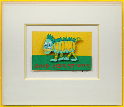 リジィ（RIZZI）「GOOD　VIBRATIONS」3Dシルクスクリーン版画