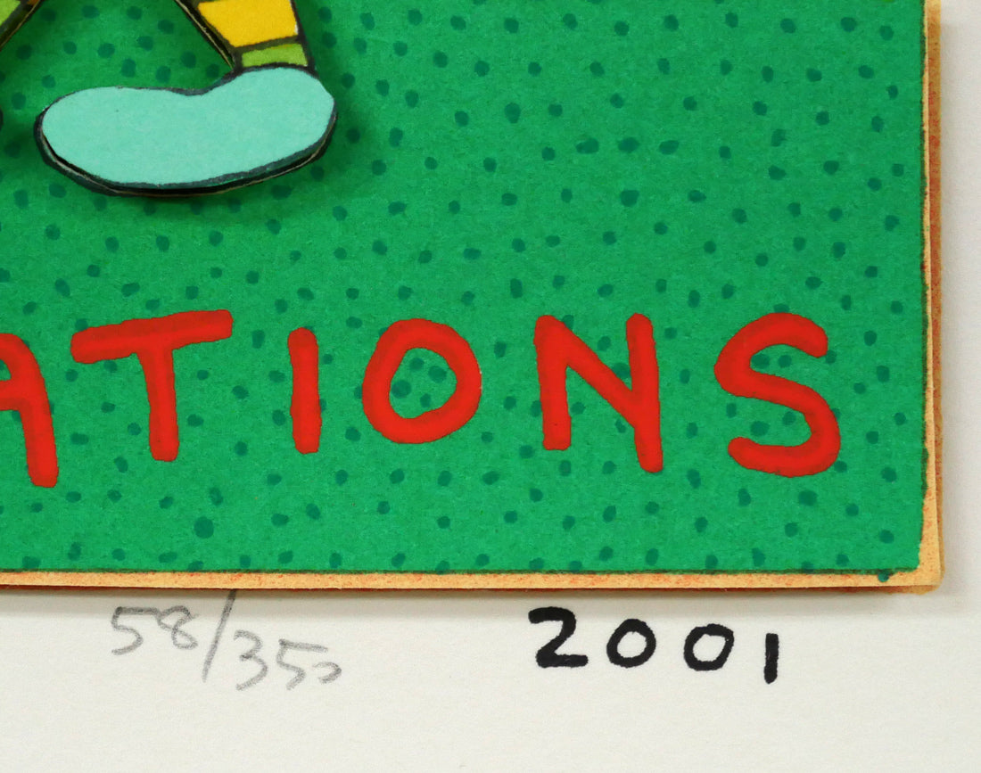 リジィ（RIZZI）「GOOD　VIBRATIONS」3Dシルクスクリーン版画　限定番号（ed,58/350）、年記（2001年作）