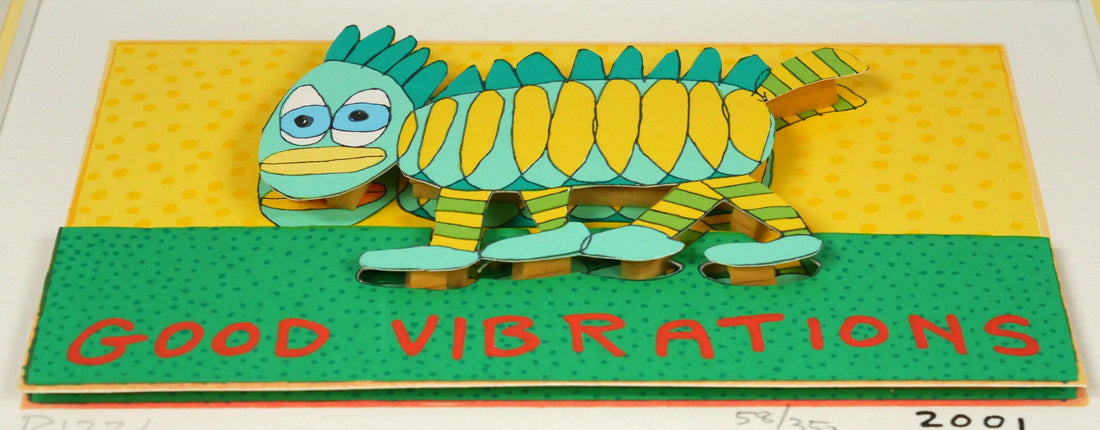 リジィ（RIZZI）「GOOD　VIBRATIONS」3Dシルクスクリーン版画　作品画像1