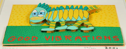 リジィ（RIZZI）「GOOD　VIBRATIONS」3Dシルクスクリーン版画　作品画像1
