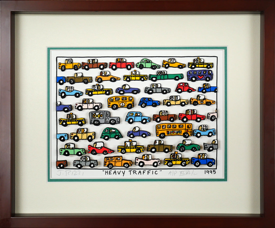 リジィ（RIZZI）「HEAVY　TRAFFIC」3Dシルクスクリーン版画