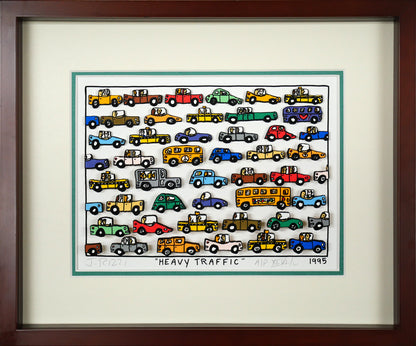 リジィ（RIZZI）「HEAVY　TRAFFIC」3Dシルクスクリーン版画