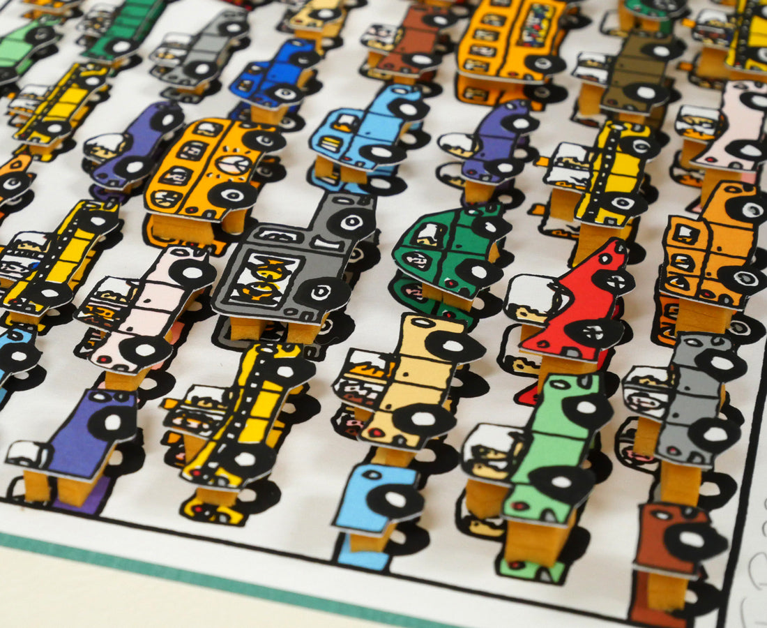 リジィ（RIZZI）「HEAVY　TRAFFIC」3Dシルクスクリーン版画　作品画像2