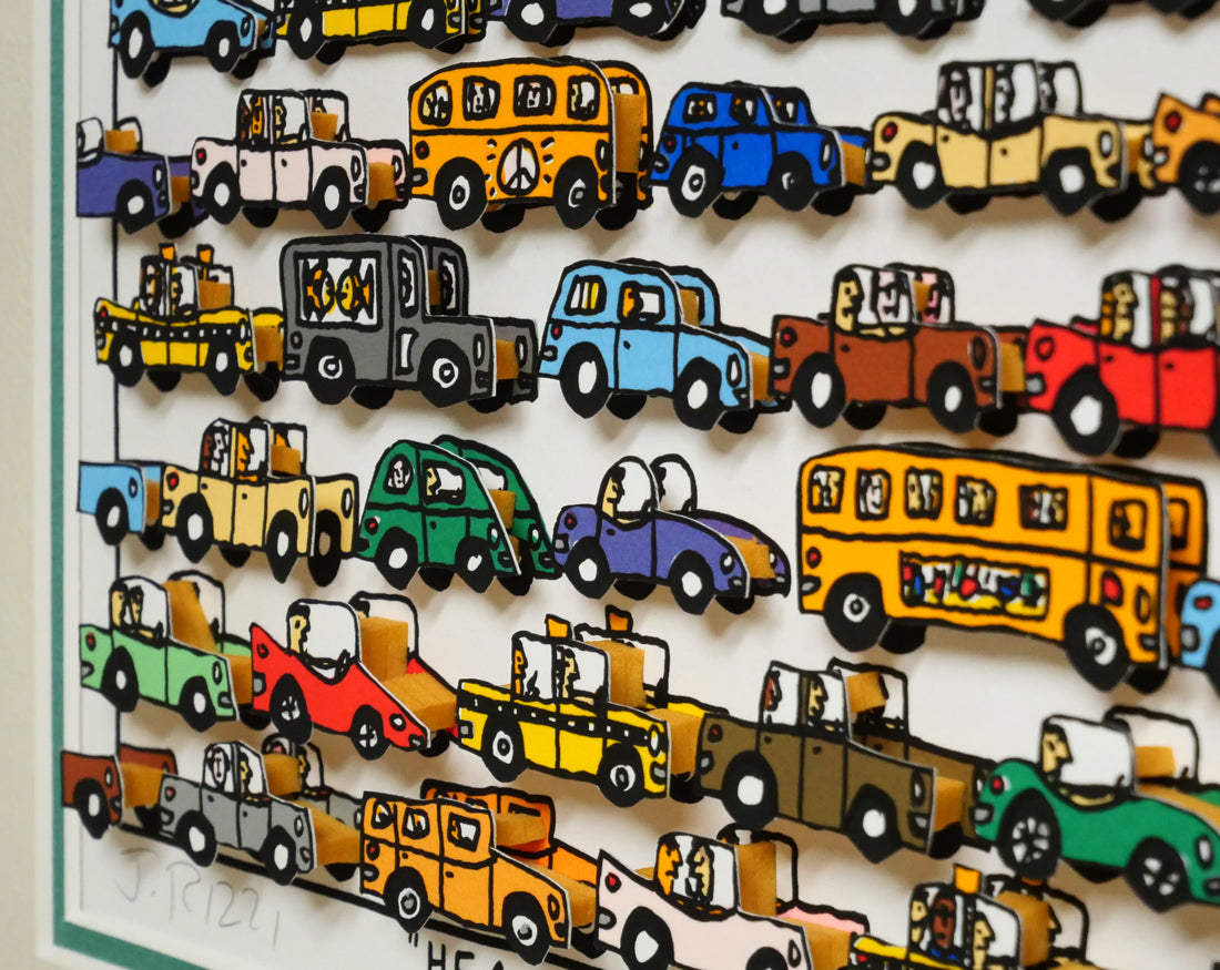 リジィ（RIZZI）「HEAVY　TRAFFIC」3Dシルクスクリーン版画　作品画像3
