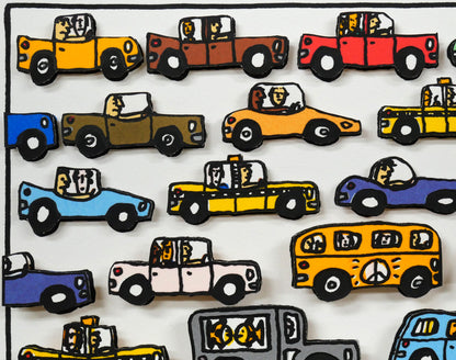 リジィ（RIZZI）「HEAVY　TRAFFIC」3Dシルクスクリーン版画　拡大画像1