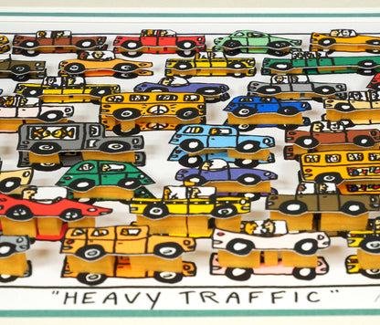 リジィ（RIZZI）「HEAVY　TRAFFIC」3Dシルクスクリーン版画　作品画像1