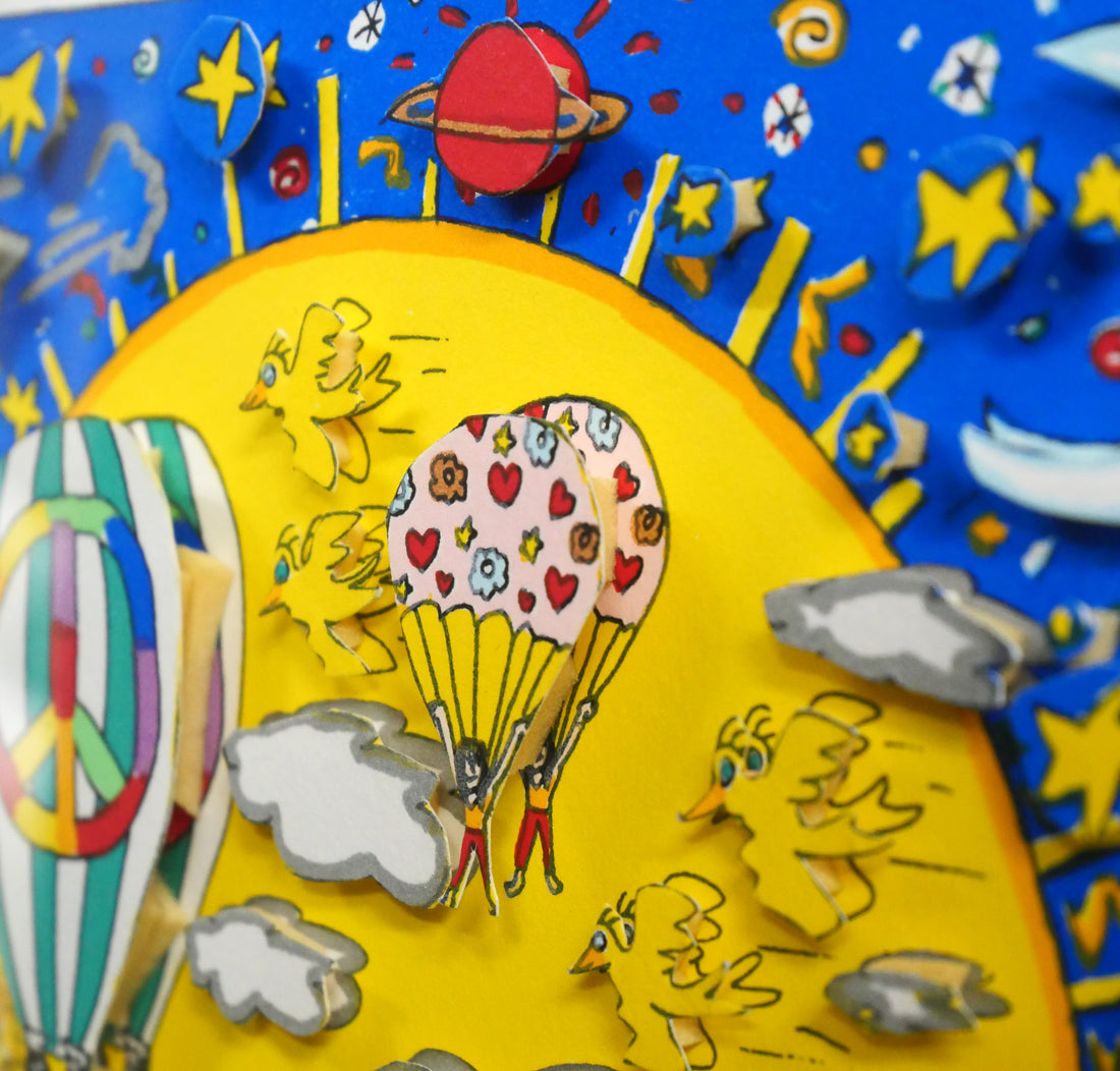 ジェームス　リジィ（RIZZI）「HERE　COMES　THE　SUN」3Dシルクスクリーン版画　拡大画像7